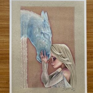 Elsa and the Water Nokk Wall Art - Signed Poster by artist Sonja Heisinger